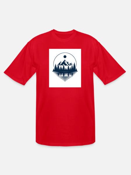 Silent Pines - Men's Tall T-Shirt - red
