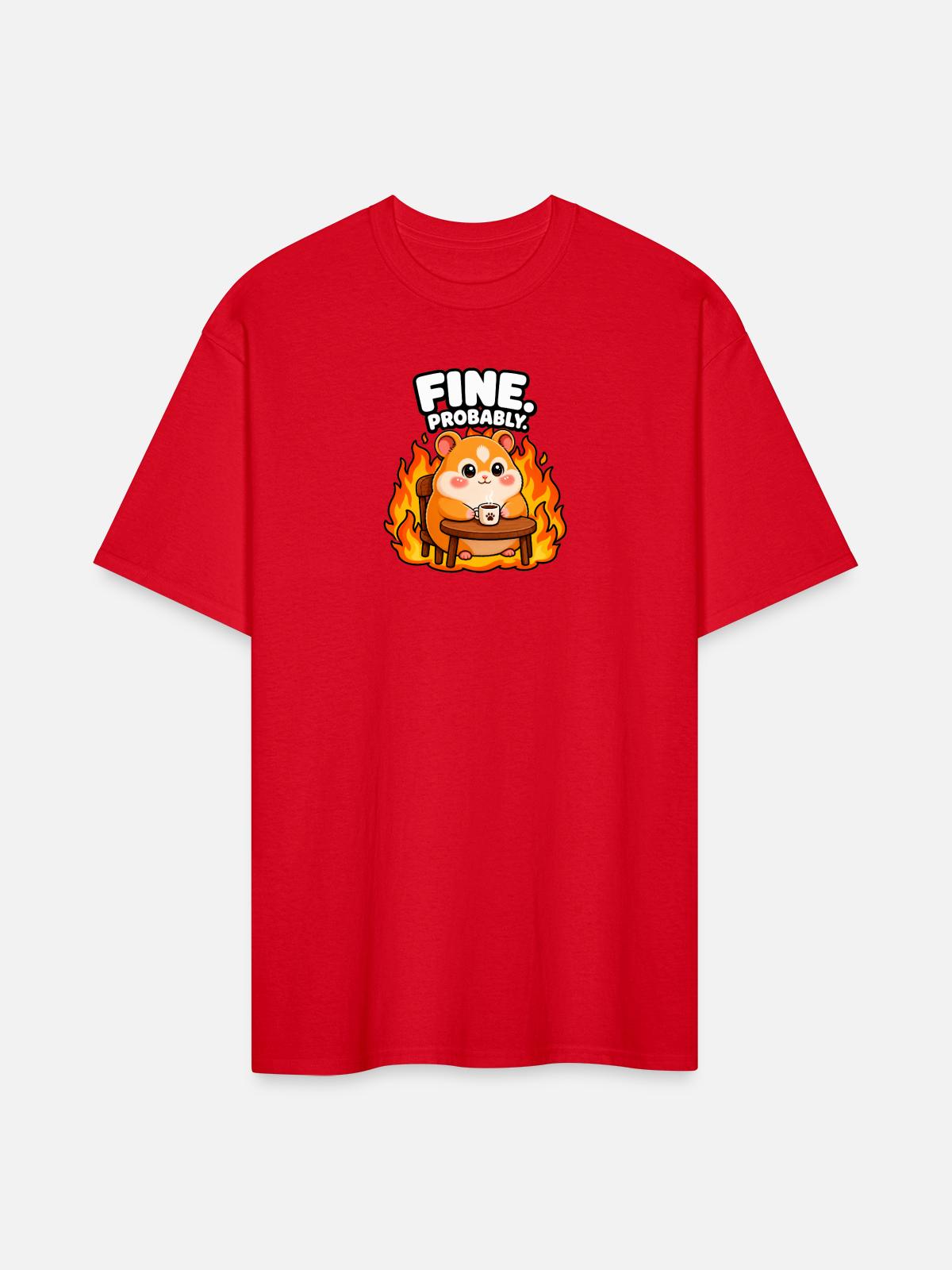 Fine. Probably - Men's Tall T-Shirt - red - Front