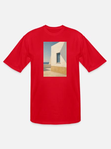 Mediterranean Light by the Sea - Men's Tall T-Shirt - red
