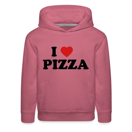 i heart pizza 2 color - Kids‘ Premium Hoodie