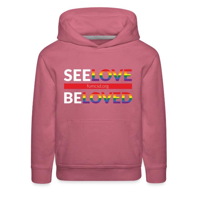 See Love, Be Loved at FUMCSD (white letters)