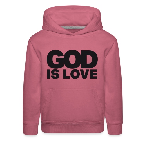 God Is Love - Ivy Design (Black Letters) - Kids‘ Premium Hoodie
