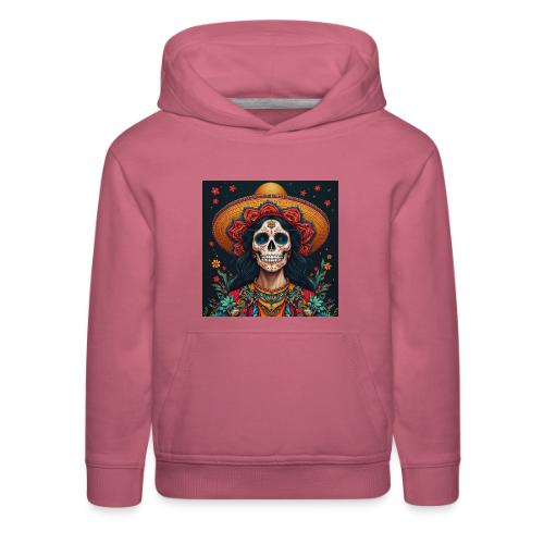 Charra Skull Art | Traditional Mexican Design - Kids‘ Premium Hoodie