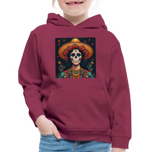 Charra Skull Art | Traditional Mexican Design - Kids‘ Premium Hoodie