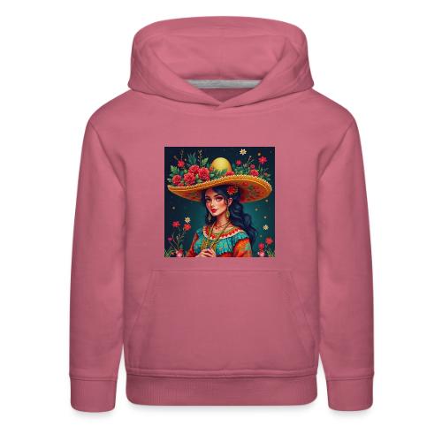 Mexican Design, Regional Mexican Charro Woman - Kids‘ Premium Hoodie