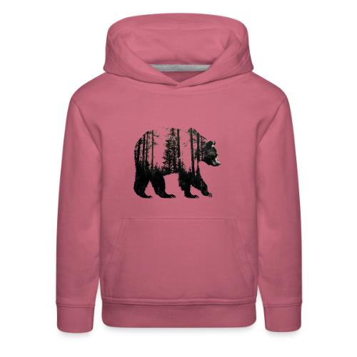 Evergreen Bear Silhouette - Kids‘ Premium Hoodie