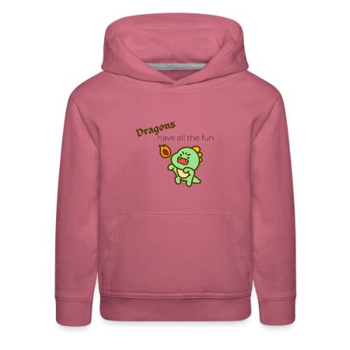 Dragon's Have All the Fun (black text) - Kids‘ Premium Hoodie