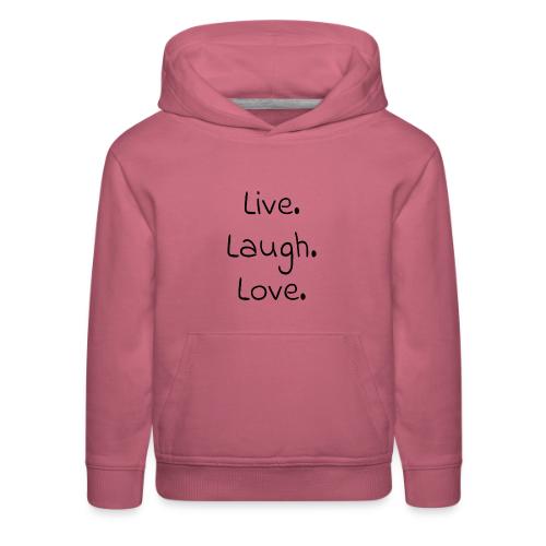 Smoon City_Live laugh love Black - Kids‘ Premium Hoodie