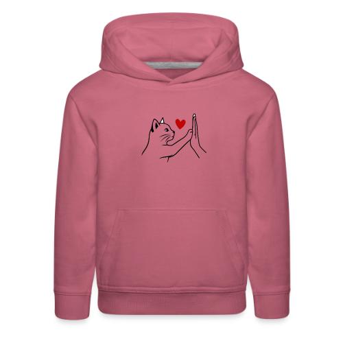 Cat Lover High-Five T-Shirt - Kids‘ Premium Hoodie