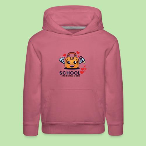 first day of school outfit- school Welcome back - Kids‘ Premium Hoodie