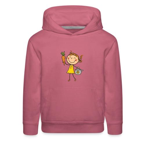 Cartoon Gardening Girl Kids Shirt - Kids‘ Premium Hoodie