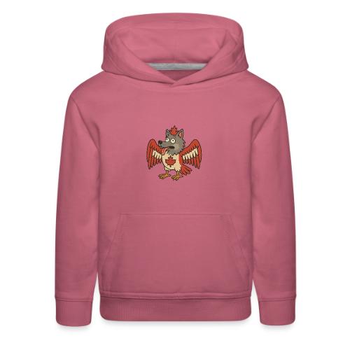 Maple-Mad Wolfbird – Quirky Canadian Creature - Kids‘ Premium Hoodie