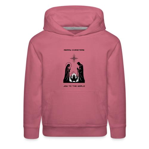 Joy to the World T-Shirt | Minimalist Nativity - Kids‘ Premium Hoodie