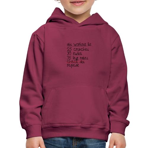 Abs Workout List - Kids‘ Premium Hoodie