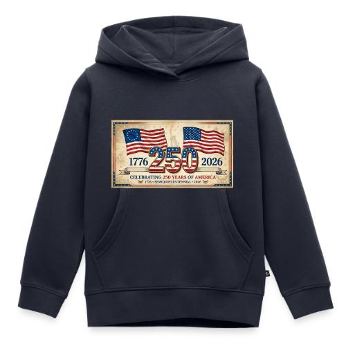 USA 250th Anniversary Flags Emblem - Kids‘ Premium Hoodie