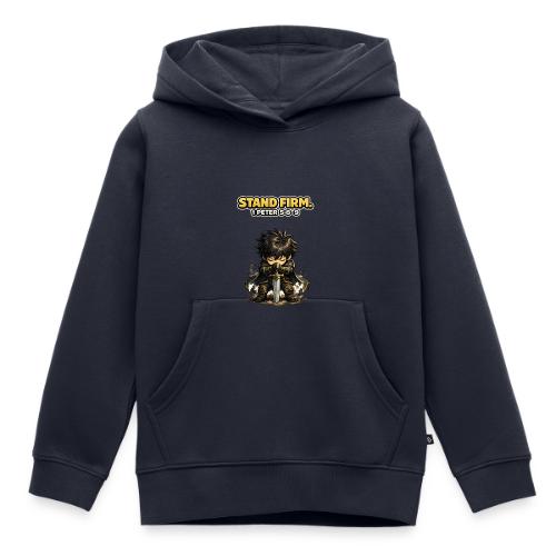 Stand Firm Chibi Warrior | 1 Peter 5:8-9 - Kids‘ Premium Hoodie
