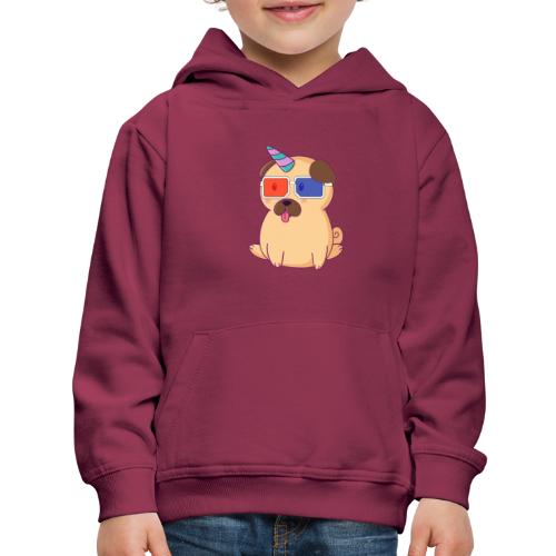 Dog with 3D glasses doing Vision Therapy! - Kids‘ Premium Hoodie