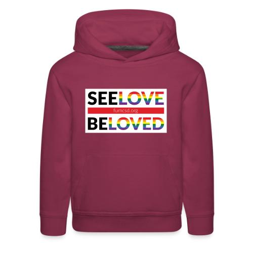 FUMCSD See Love, Be Loved: white design background - Kids‘ Premium Hoodie