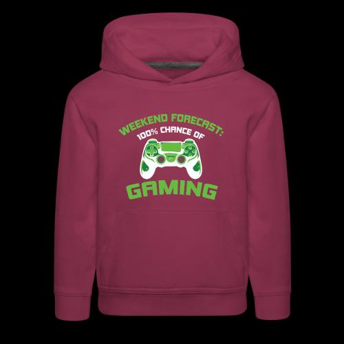 Weekend Forecast: 100% Gaming! - Kids‘ Premium Hoodie
