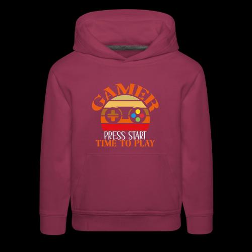 Gamer: Press Start, Time to Play! - Kids‘ Premium Hoodie