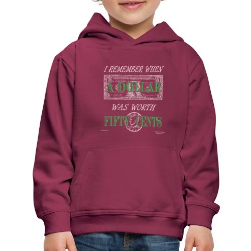 Dollar Front/Back (Dark Backgrounds) - Kids‘ Premium Hoodie