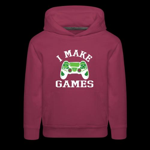 I Make Games - Game Dev - Kids‘ Premium Hoodie