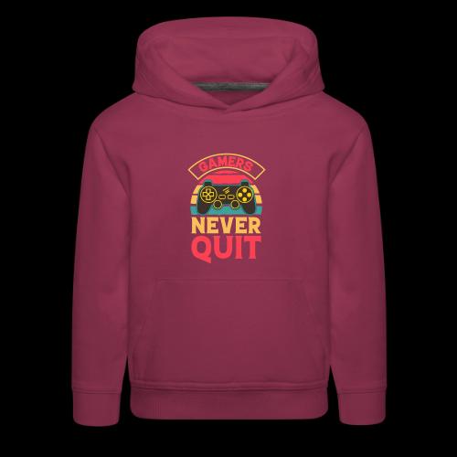 Gamers Never Quit Tee - Kids‘ Premium Hoodie