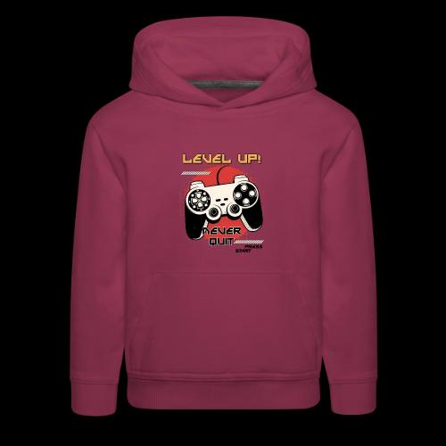 Level Up! Never Quit Gaming - Kids‘ Premium Hoodie