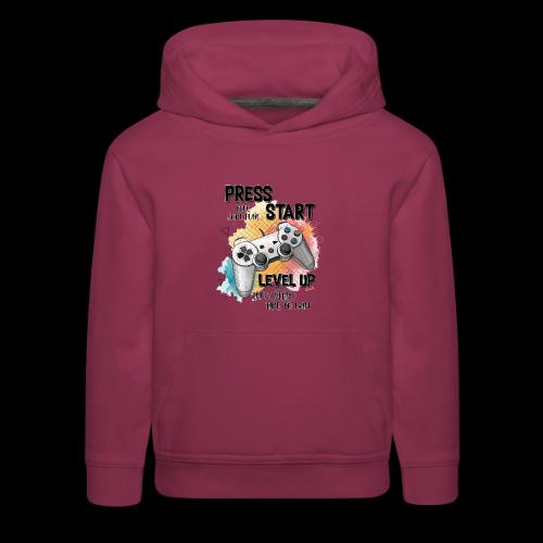 Press Start, Level Up - Kids‘ Premium Hoodie