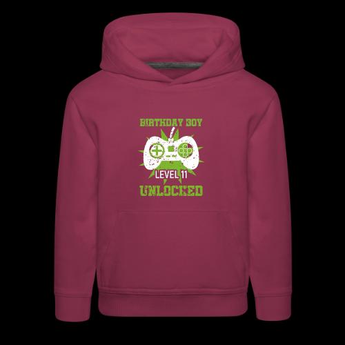 Birthday Boy: Level 11 Unlocked! - Kids‘ Premium Hoodie