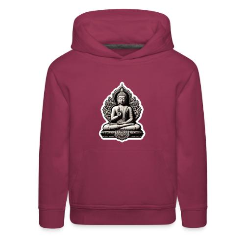 The Buddha Displaying Hand Mudra - Kids‘ Premium Hoodie
