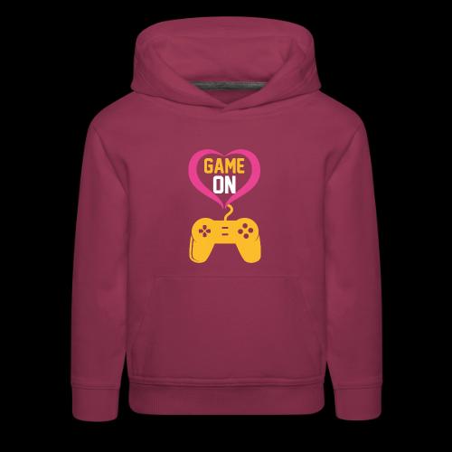 Game On! Pink Heart Controller - Kids‘ Premium Hoodie