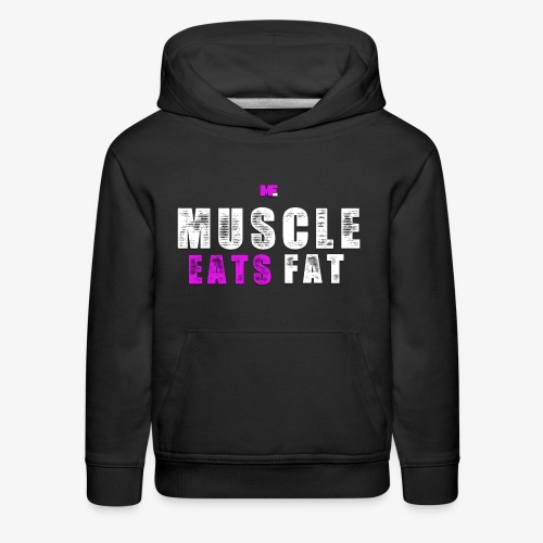 Muscle Eats Fat (Breast Cancer Awareness) - Kids‘ Premium Hoodie