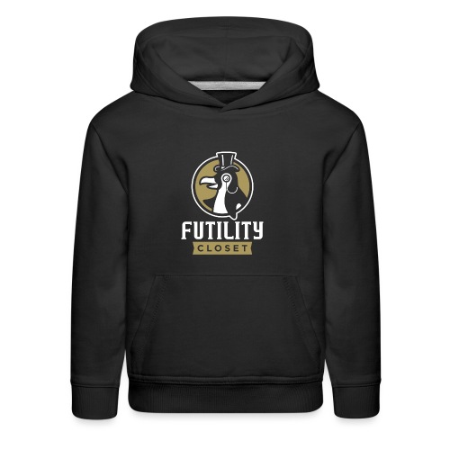 Futility Closet Logo - Reversed - Kids‘ Premium Hoodie
