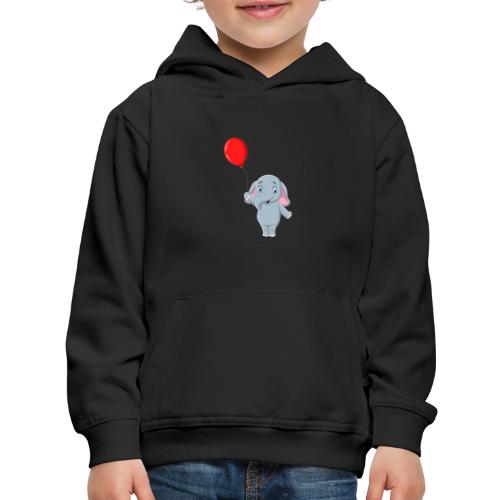 Baby Elephant Holding A Balloon - Kids‘ Premium Hoodie
