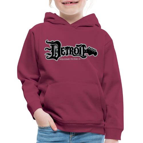 DETROIT GUITAR WTTD BLK SLR REG FONT - Kids‘ Premium Hoodie