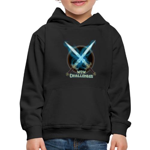 WoW Challenges Blue Fire Swords Logo - Kids‘ Premium Hoodie