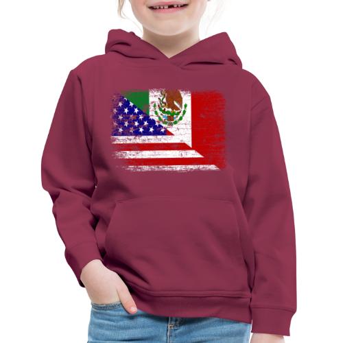 Vintage Mexican American Flag - Kids‘ Premium Hoodie