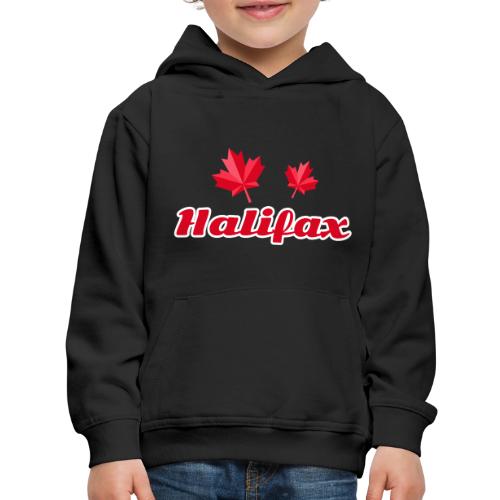 Halifax with two red maple leaves - Kids‘ Premium Hoodie