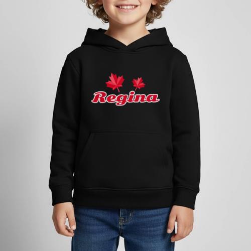 Regina with two red maple leaves - Kids‘ Premium Hoodie