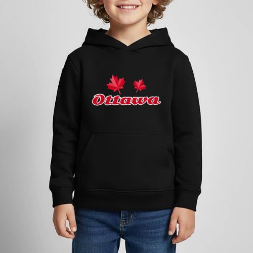 Ottawa with two red maple leaves - Kids‘ Premium Hoodie