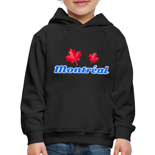 Montréal with two red maple leaves - Kids‘ Premium Hoodie