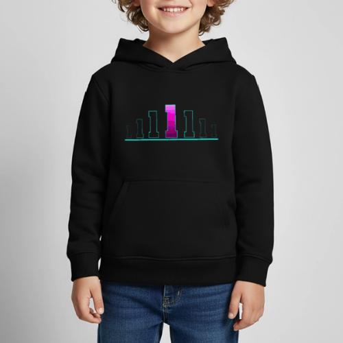 Number 1 in Magenta: Varsity Font - Kids‘ Premium Hoodie