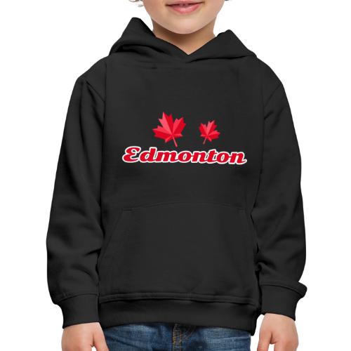 Edmonton with two red maple leaves - Kids‘ Premium Hoodie