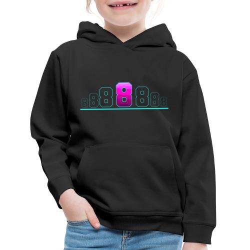 Number 8 in Magenta: Varsity Font - Kids‘ Premium Hoodie