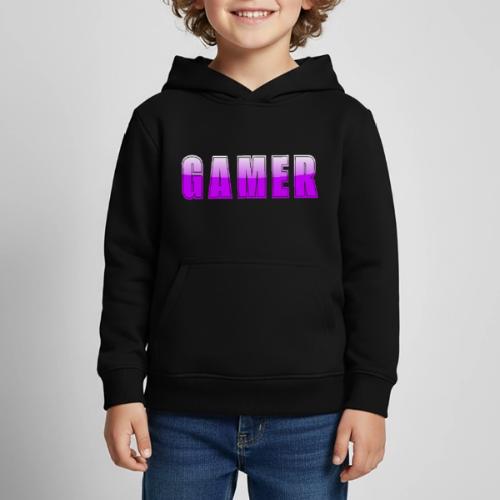 Gamer Purple Glossy Collegiate Design - Kids‘ Premium Hoodie