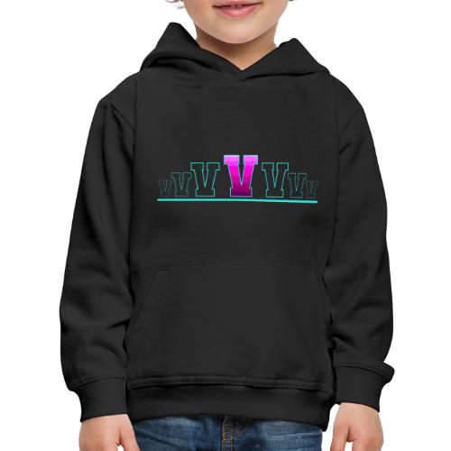 Letter V – Capital Varsity Alphabet Monogram - Kids‘ Premium Hoodie