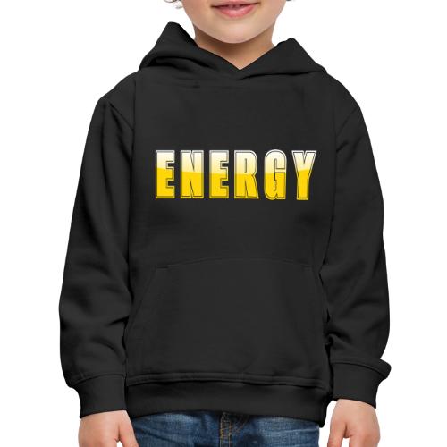 ENERGY Electric Yellow Power Word Design - Kids‘ Premium Hoodie
