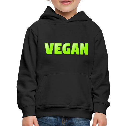 Vegan Bold Green Typography Design - Kids‘ Premium Hoodie