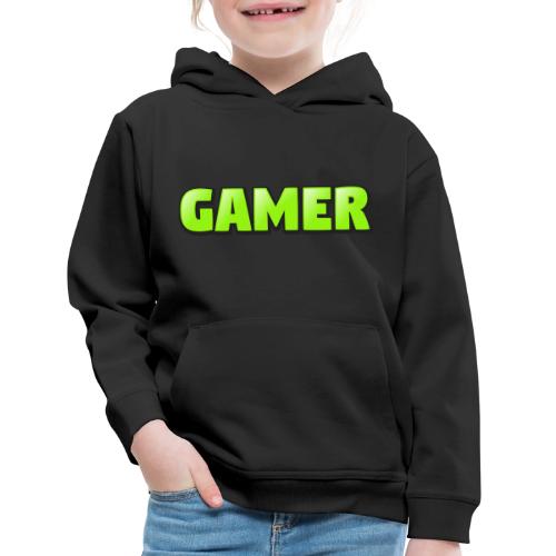 Gamer Neon Green Gaming Logo Design - Kids‘ Premium Hoodie